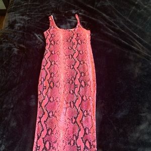 FashionNova snake print dress size L
